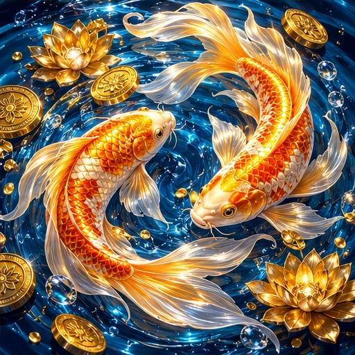 Golden Koi original artwork